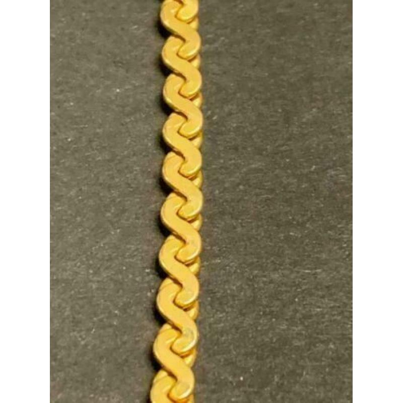 13020 18K gouden ketting met S schakel (62cm)