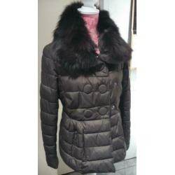 SILVIAN HEACH Bruine winterjas jas jack kraag ZGAN M/L 38/42