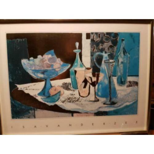 Litho Isa van der Zee flessen en fruitschaal