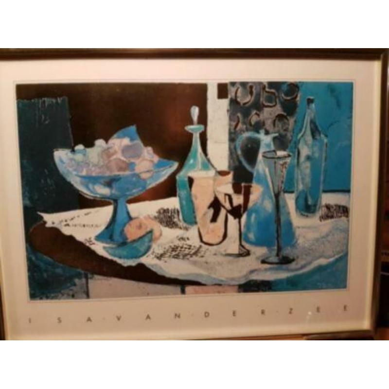 Litho Isa van der Zee flessen en fruitschaal