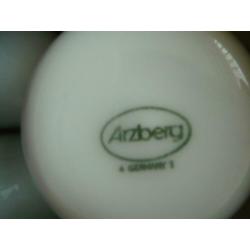 witte vintage porseleinen Arzberg Germany theelicht € 3,75
