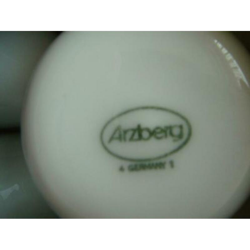 witte vintage porseleinen Arzberg Germany theelicht € 3,75