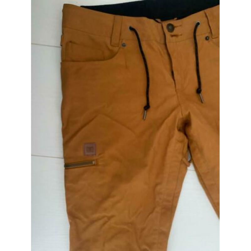 Dc flared snowboard ski broek L cognac roestbruin