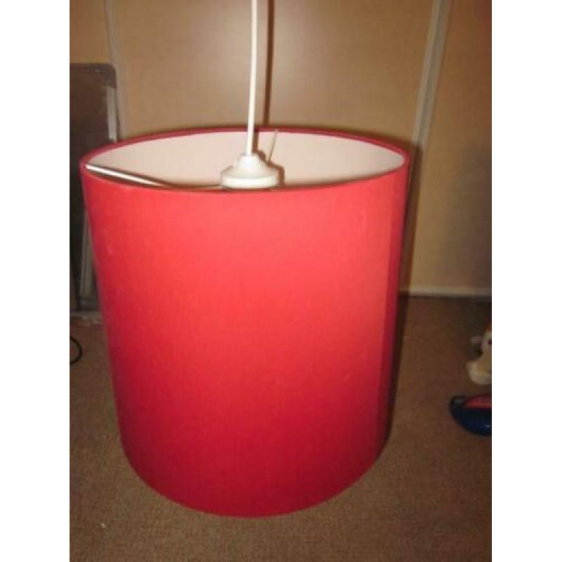 Rode lamp incl. plafondkapje