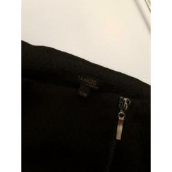 Zwarte kokerrok met rits maat S/M