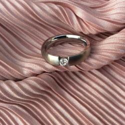 FL PARIS RING mat-zilver Maat 18 verguld staal met zirkonia