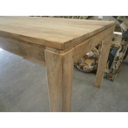 Eettafel - 160 x 90 cm - Massief teakhout – TTM Wonen