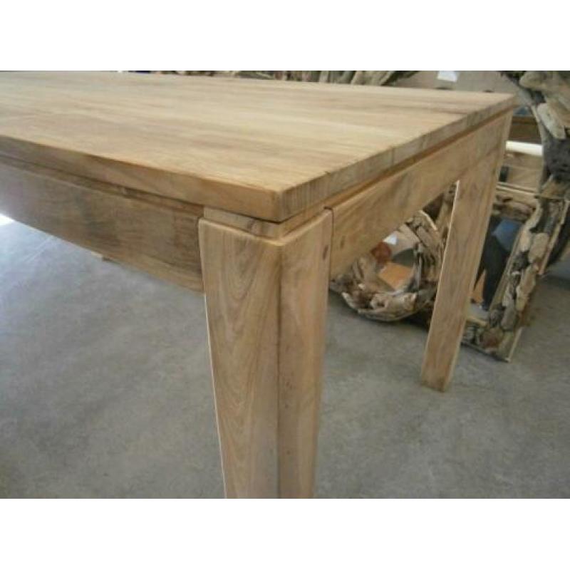 Eettafel - 160 x 90 cm - Massief teakhout – TTM Wonen