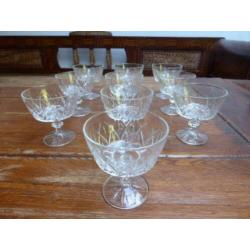 10 vintage persglazen champagne coupes