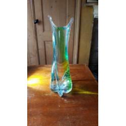 Prachtige groen blauwe Murano vaas