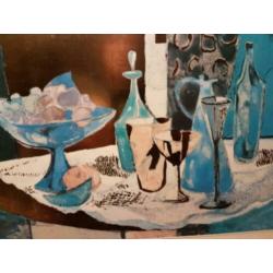 Litho Isa van der Zee flessen en fruitschaal
