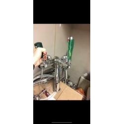 NIEUW! 2-deurs fustenkoeling en Heineken tapzuil nooit gebru
