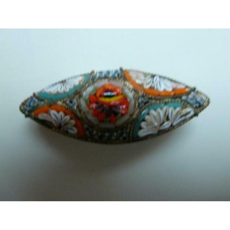 Antieke Murano micromozaiek broche ca. 1930 / Luxeriös