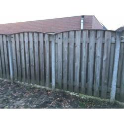 Luxe schutting Beton Hout combinatie +- 21 meter 21m