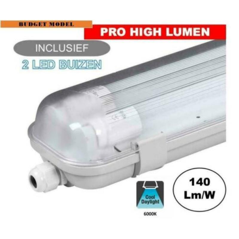 Led TL buis en Armatuur 150 cm IP65 6000 K wit licht