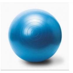 Grote blauwe, groene en kleine gele fitnessbal / sportbal