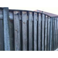 Luxe schutting Beton Hout combinatie +- 21 meter 21m