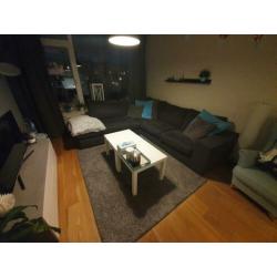 250 euro, z.s.m ophalen!!! Hoek bank 274x248 cm grijs