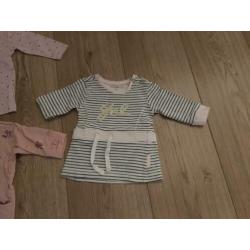 3 jurkjes, noppies en prenatal maat 56