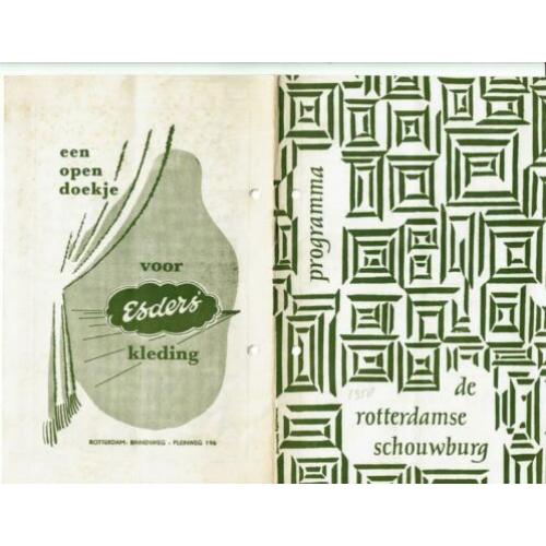 Programma Rotterdamse Schouwburg 1958