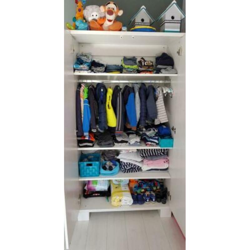 Complete babykamer bopita white wash (kast,commode,ledikant)