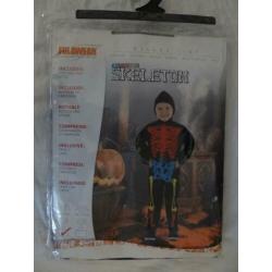 Leuk zwart/blauw/rood/geel SKELET/HALLOWEEN/GRIEZEL pak (2 s