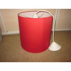 Rode lamp incl. plafondkapje