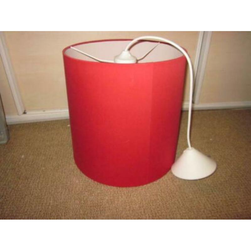 Rode lamp incl. plafondkapje