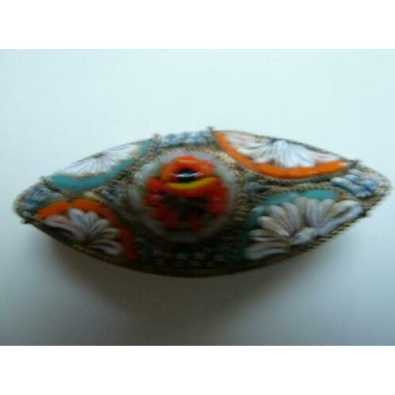 Antieke Murano micromozaiek broche ca. 1930 / Luxeriös