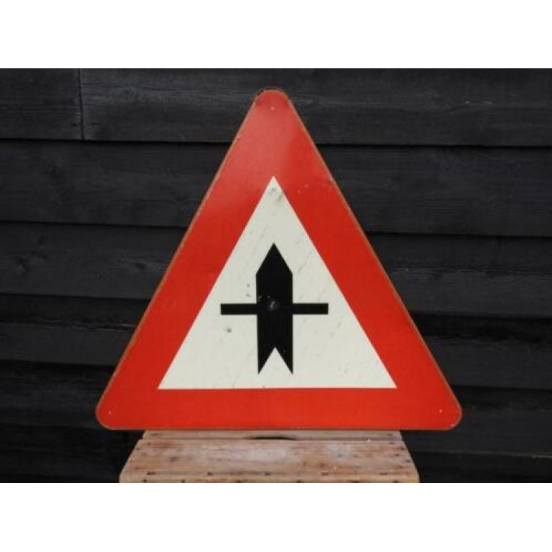 Groot verkeersbord 'vliegende bom' - industrieel
