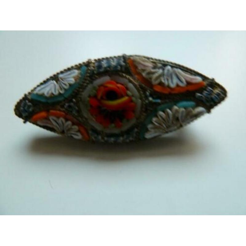 Antieke Murano micromozaiek broche ca. 1930 / Luxeriös