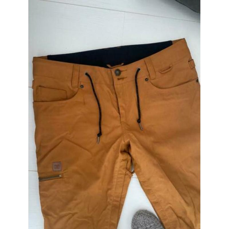 Dc flared snowboard ski broek L cognac roestbruin