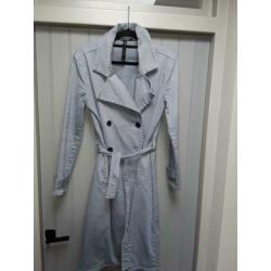 Trenchcoat 10DAYS. Twee stuks. Antraciet en petrolblauw.