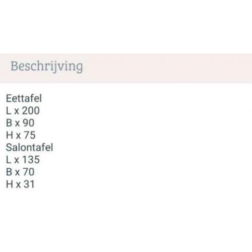 Eettafel & salontafel
