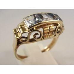 Unieke Art Deco ring met Aquamarijnen, 14 karaat goud