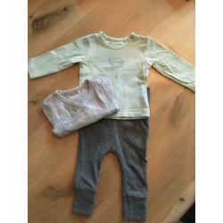 Noppies baby setje (broekje, shirtje, romper) mt 56