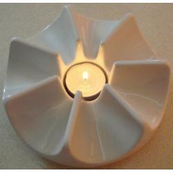 witte vintage porseleinen Arzberg Germany theelicht € 3,75