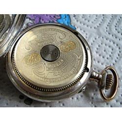 Zilveren zakhorloge 8-daags uurwerk