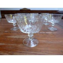 10 vintage persglazen champagne coupes