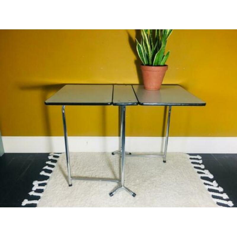 Retro inklapbaar formica tafel vintage jaren 70