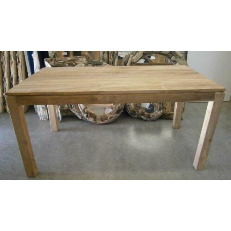 Eettafel - 160 x 90 cm - Massief teakhout – TTM Wonen