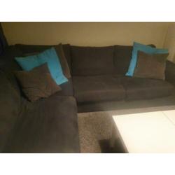 250 euro, z.s.m ophalen!!! Hoek bank 274x248 cm grijs