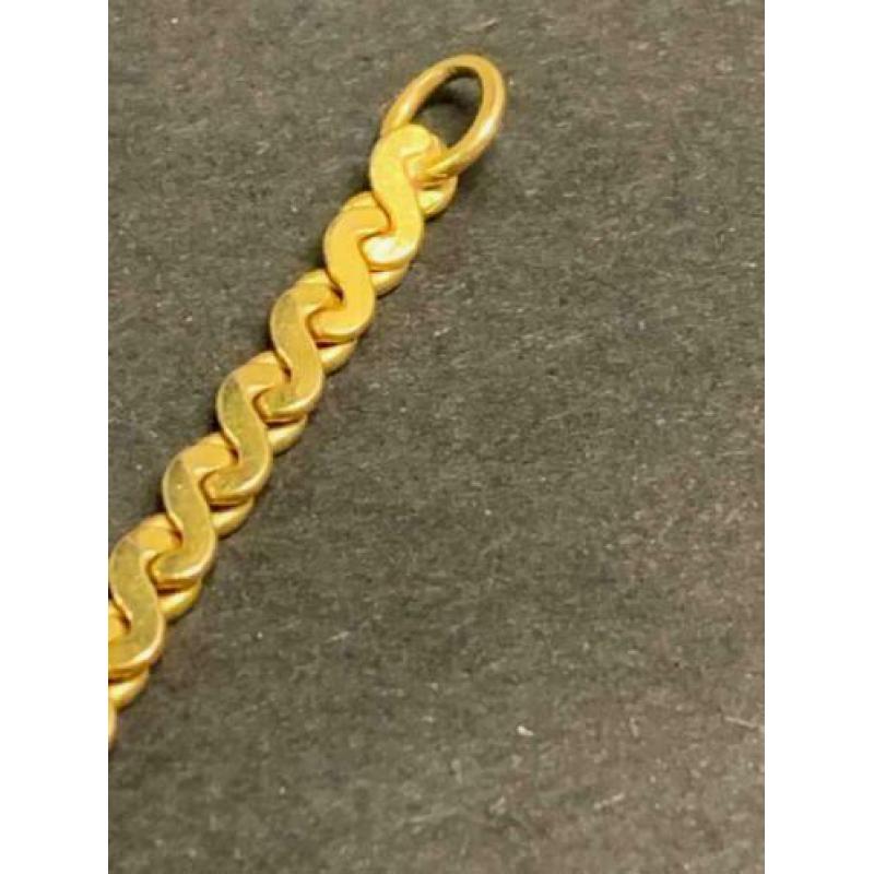 13020 18K gouden ketting met S schakel (62cm)