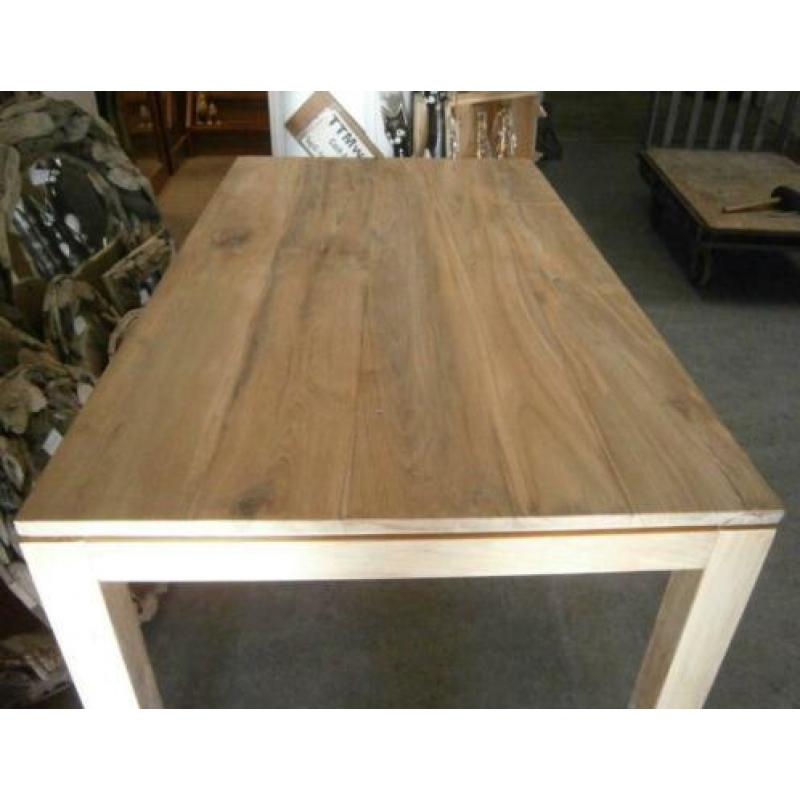 Eettafel - 160 x 90 cm - Massief teakhout – TTM Wonen