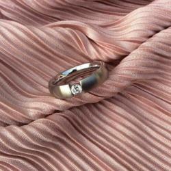 FL PARIS RING mat-zilver Maat 18 verguld staal met zirkonia