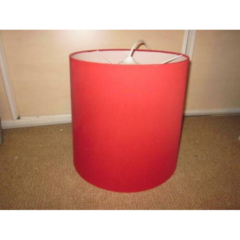 Rode lamp incl. plafondkapje