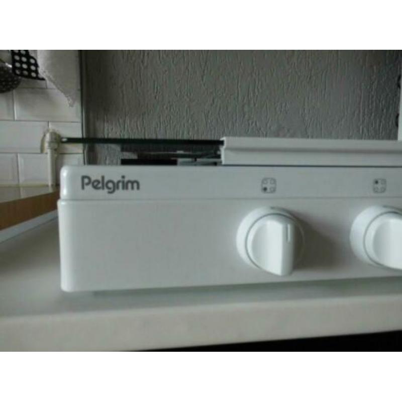 Pelgrim vierpits kookplaat gasstel wit in zeer goede staat