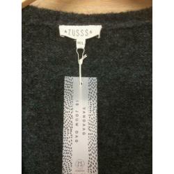 ZUSSS grijs lang vest m/l nieuw!