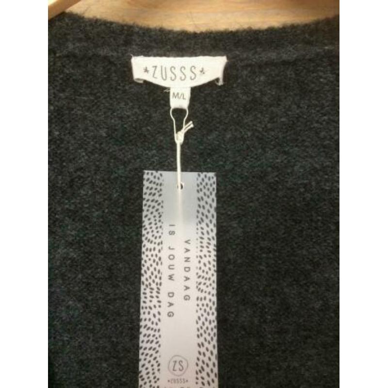 ZUSSS grijs lang vest m/l nieuw!