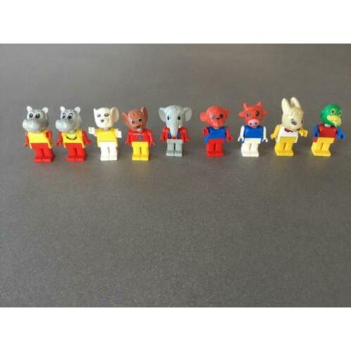 Fabuland Lego dieren 9x